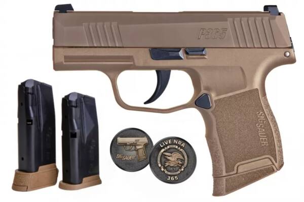 Sig Sauer P365 NRA Edition 9mm Pistol 365-9-COYXR3-NRA19 Coyote Tan 10rd 3.1"